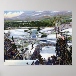 Lake Placid New York Olympic Ski Hill Poster