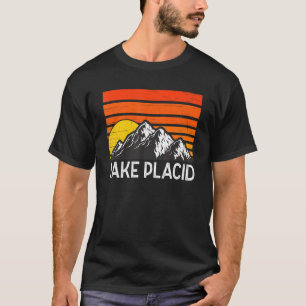 Lake Placid New York Usa Retro Vintage Mountain T-Shirt