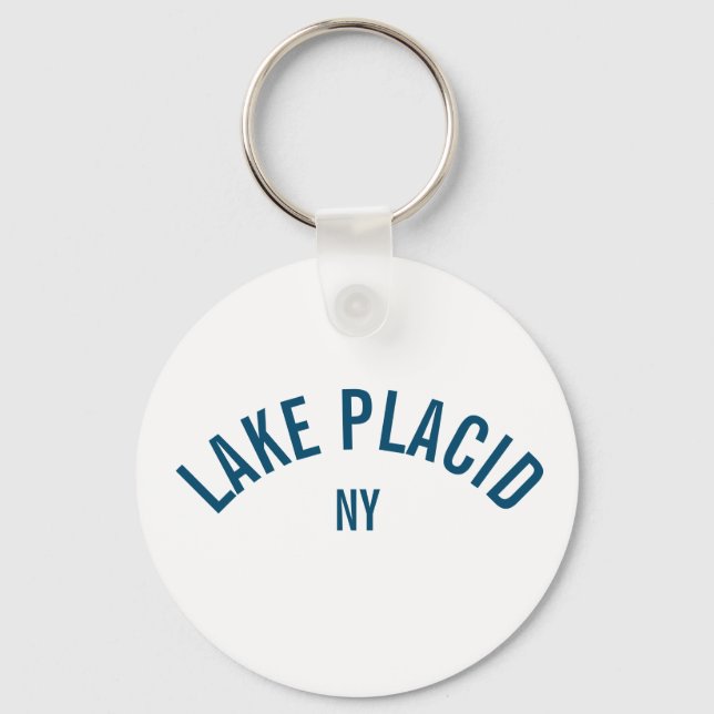 Lake Placid - NY T-Shirt Key Ring (Front)