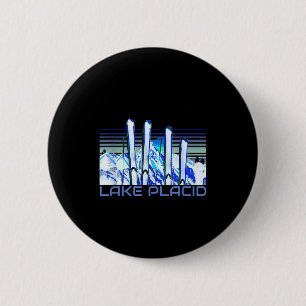 Lake placid ski accessories retro lake placid 6 cm round badge