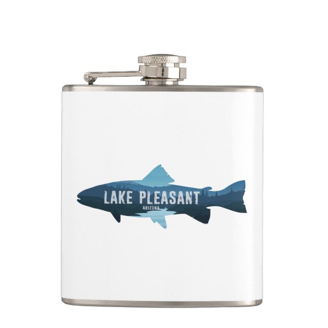 Lake Pleasant Arizona Fish Hip Flask (Front)