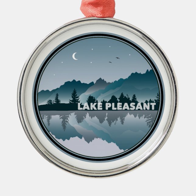 Lake Pleasant Arizona Reflection Metal Ornament (Front)