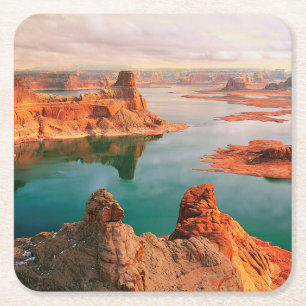 Lake Powell Arizona Square Paper Coaster