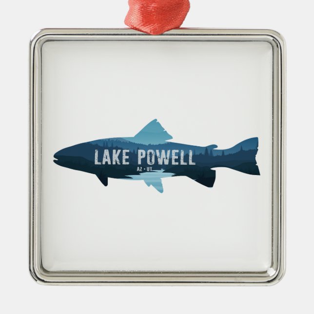 Lake Powell Arizona Utah Fish Metal Ornament (Front)