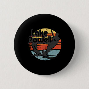 Lake Powell Arizona Water Skiing Retro Vintage Gif 6 Cm Round Badge