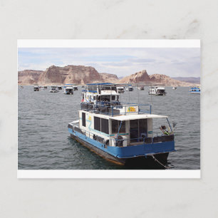 Lake Powell Houseboat, Arizona, USA 2 Postcard