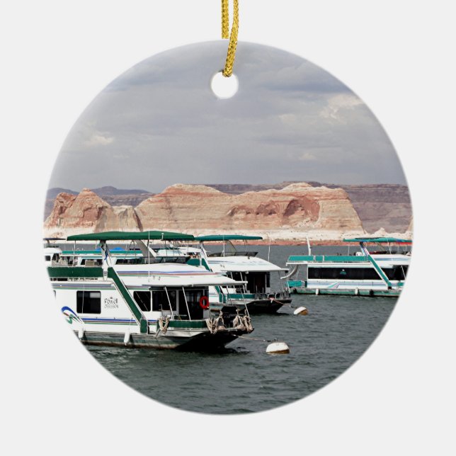 Lake Powell Houseboat, Arizona, USA 4 Ceramic Ornament (Front)