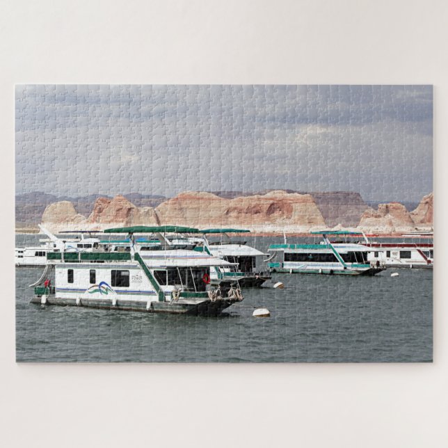 Lake Powell Houseboat, Arizona, USA 4 Jigsaw Puzzle (Horizontal)