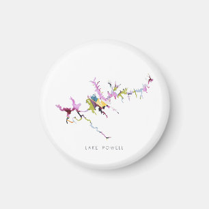 Lake Powell Minimalist Silhouette Map Magnet