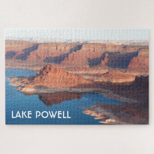 Lake Powell reflections, early morning flight Jigsaw Puzzle