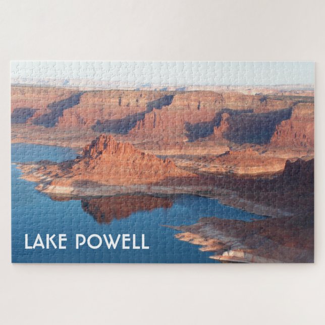 Lake Powell reflections, early morning flight Jigsaw Puzzle (Horizontal)