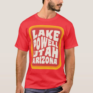 Lake Powell Utah Arizona Typography Badge Hiking T-Shirt