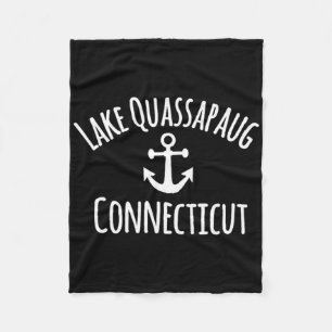 Lake Quapaug Connecticut Sailing Boating Nautical  Fleece Blanket