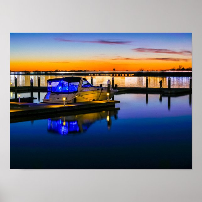 Lake Ray Hubbard Rockwall TX Sunset Poster (Front)