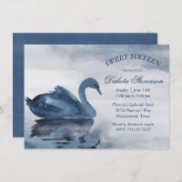 Lake Reflections | Dusty Blue Swan Sweet 16 Party