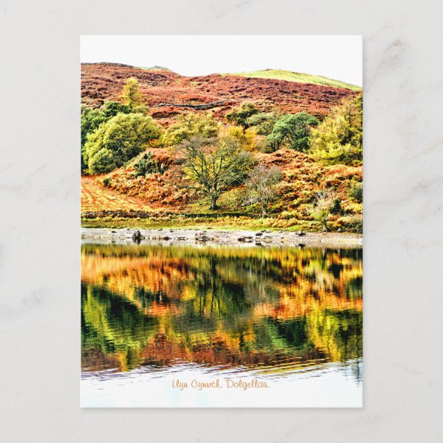 LAKE REFLECTIONS WALES UK POSTCARD (Front)