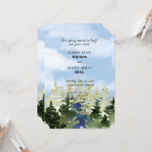 Lake Resort Wedding In the Mountains  Invitation