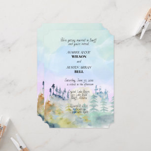 Lake Resort Wedding In the Mountains Invitation