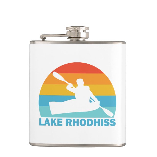 Lake Rhodhiss North Carolina Kayak Hip Flask (Front)