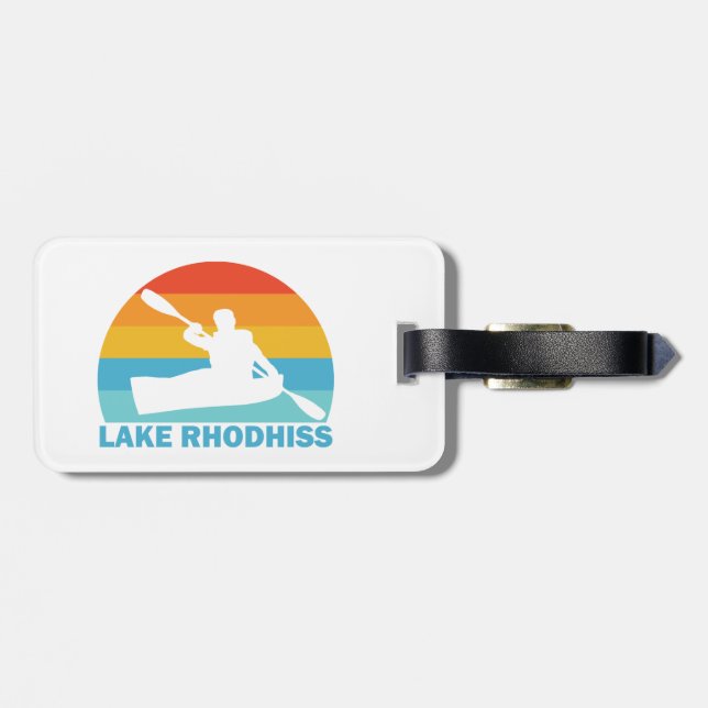 Lake Rhodhiss North Carolina Kayak Luggage Tag (Back Horizontal)