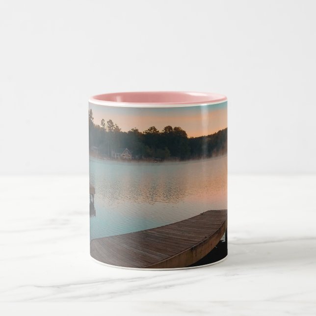 Lake Royale Dockside Two-Tone Coffee Mug (Center)