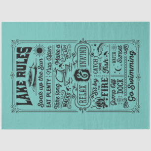 Lake Rules Tissue Paper