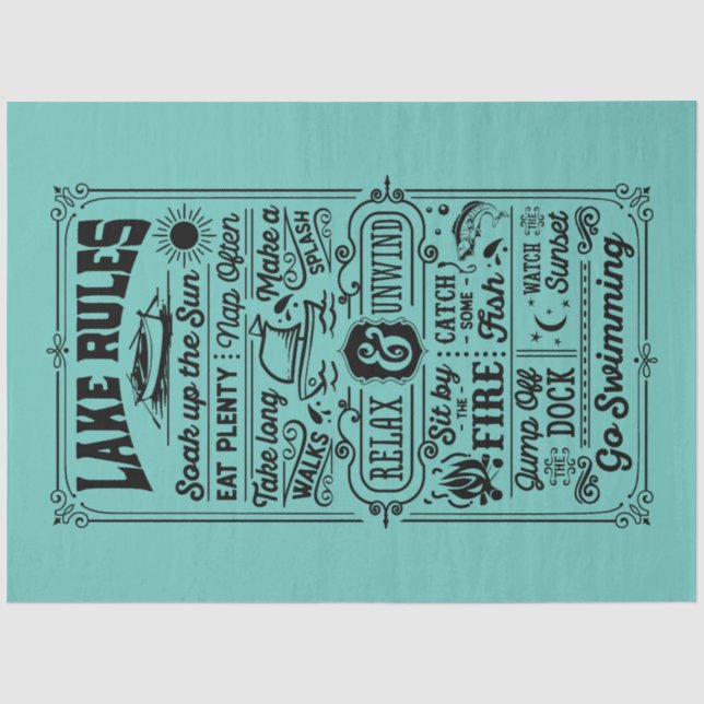 Lake Rules Tissue Paper (Front)