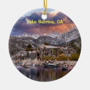 Lake Sabrina, California Ceramic Tree Decoration