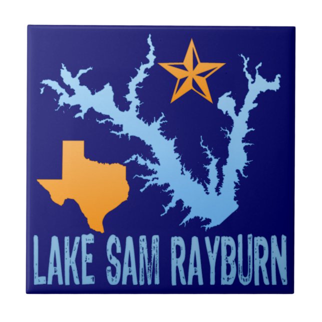Lake Sam Rayburn, Texas Ceramic Tile (Front)