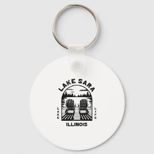Lake Sara Illinois Outdoors Vintage 1 Key Ring