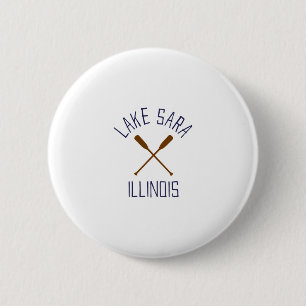Lake Sara Illinois Outdoors Vintage 6 Cm Round Badge