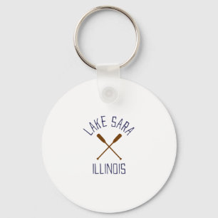 Lake Sara Illinois Outdoors Vintage Key Ring