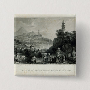 Lake See-Hoo and Temple of the Thundering 15 Cm Square Badge
