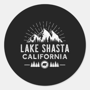 Lake Shasta California - Mountain Skiing Hiking Fi Classic Round Sticker
