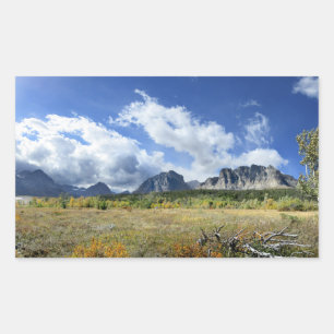 Lake Sherburne Entry - Glacier National Park Rectangular Sticker