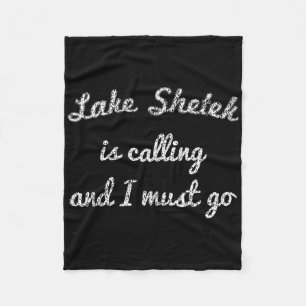 Lake Shetek Minnesota Funny Fishing Camping Summer Fleece Blanket