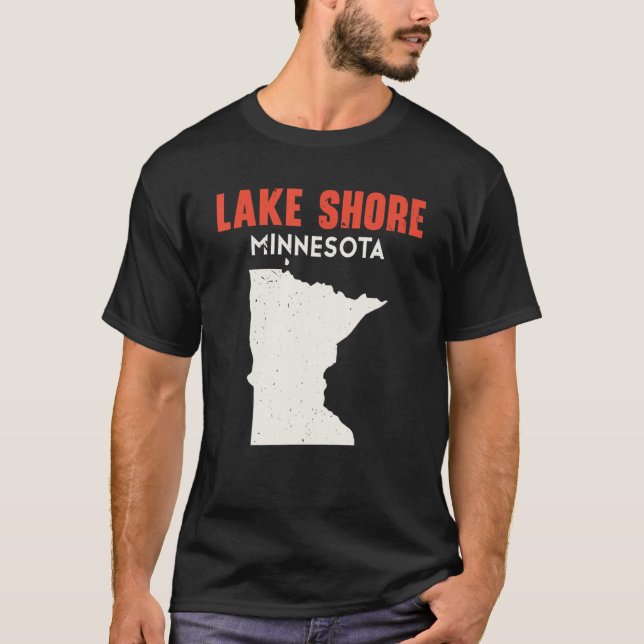 Lake Shore Minnesota USA State America Travel Minn T-Shirt (Front)