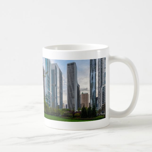 Lake Shore Park Painterly Coffee Mug (Right)