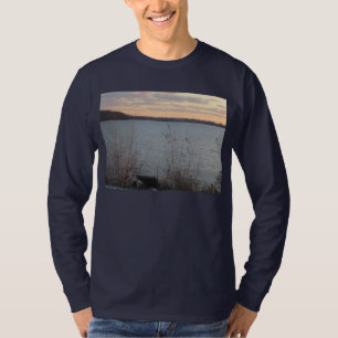 Lake Shore Sunset Mens Long-Sleeve T-Shirt