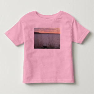 Lake Shore Sunset Toddler Ringer T-Shirt