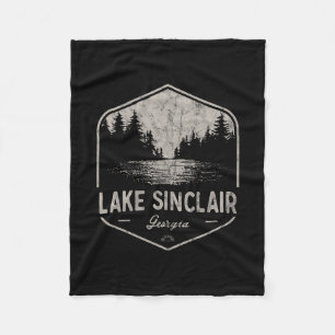 Lake Sinclair Georgia Outdoors Vintage 1 Fleece Blanket