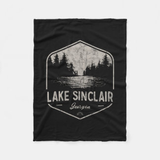 Lake Sinclair Georgia Outdoors Vintage 1  Fleece Blanket