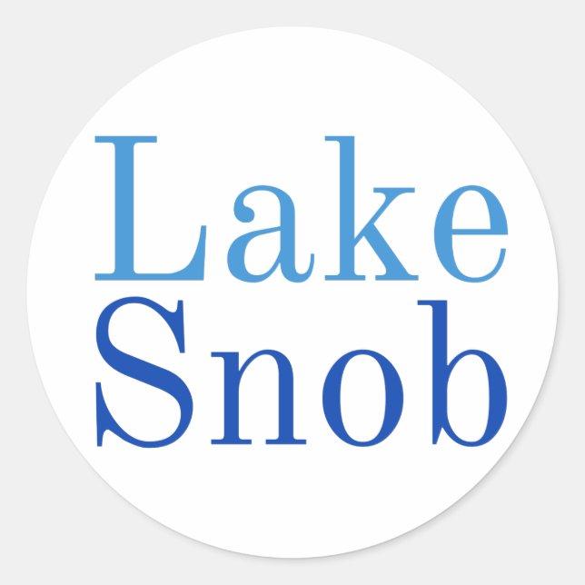 Lake Snob Sticker -- fun & beachy (Front)