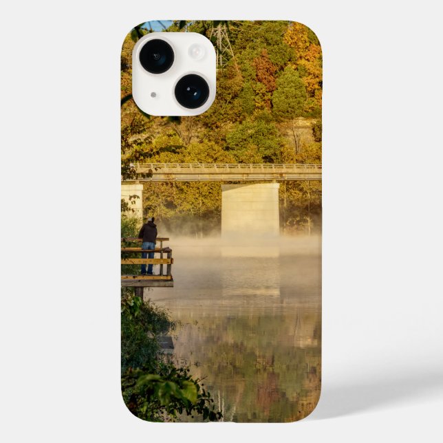 Lake Springfield Autumn Fishing Case-Mate iPhone Case (Back)