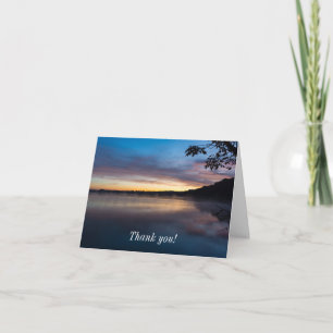 Lake Springfield Autumn Sunrise Thank You Card
