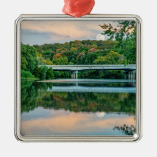 Lake Springfield Evening Tranquility Metal Ornament