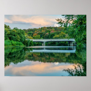 Lake Springfield Evening Tranquility Poster