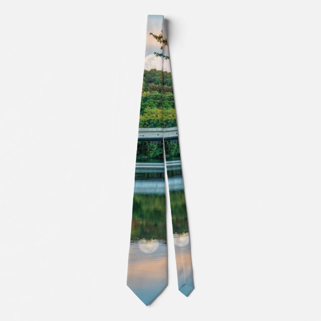 Lake Springfield Evening Tranquillity Neck Tie (Front)