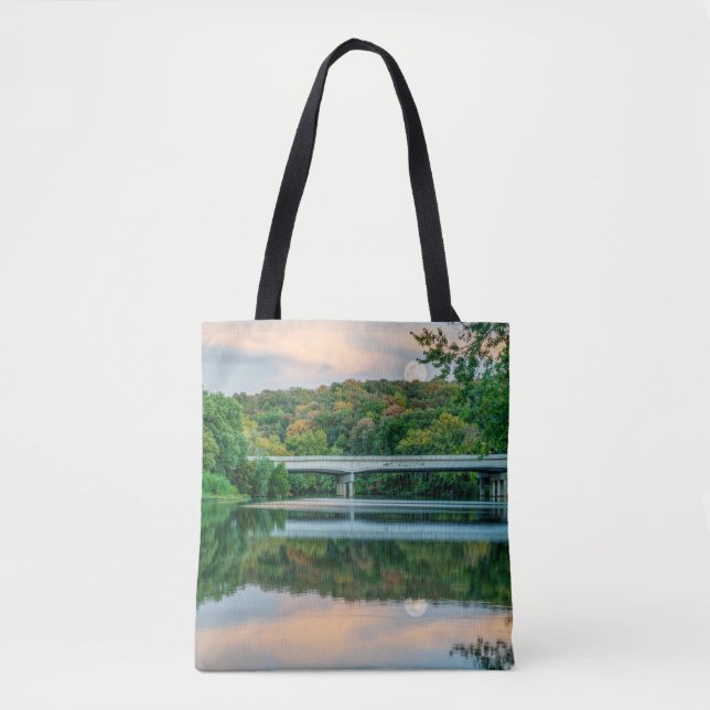Lake Springfield Evening Tranquillity Tote Bag (Front)
