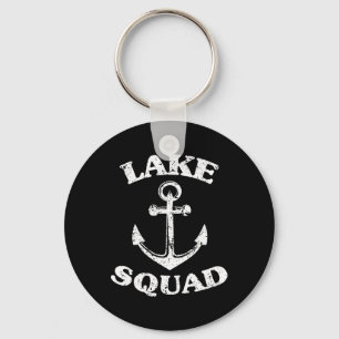 Lake Squad Boating Lake Gifts Funny Boat Vacation Key Ring